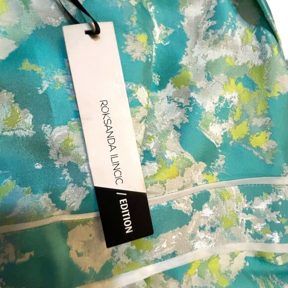 NWT Roksanda Ilincic Aqua Floral Sheath Dress - Size 8 - Picture 12 of 16